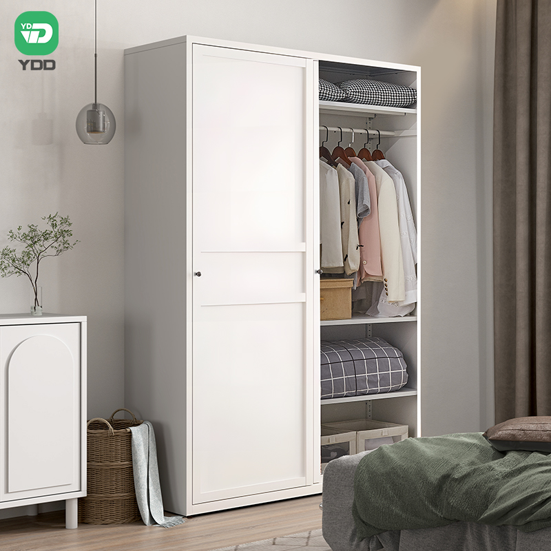YDD推拉门衣柜家用卧室60cm深轻奢法式移门小户型大容量钢制柜子