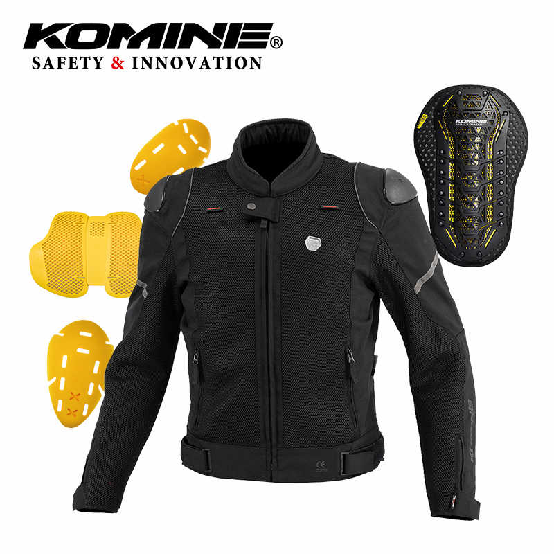 KOMINE春夏旗舰款 CE2级软硬甲防护摩托车3D网眼骑行服夹克JK-164