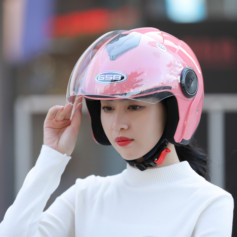 GSB头盔3C认证GNG电动摩托车安全帽特大号防雾保暖半盔男女电瓶车