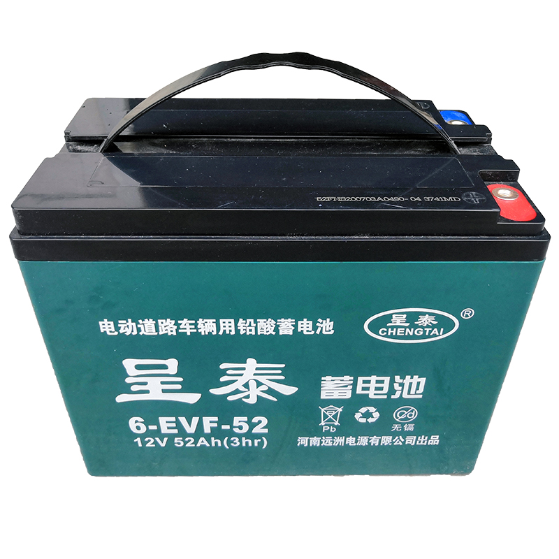 48v52Ah免维护干电瓶 工地电动三轮车专用12v呈泰铅酸蓄电池牵引