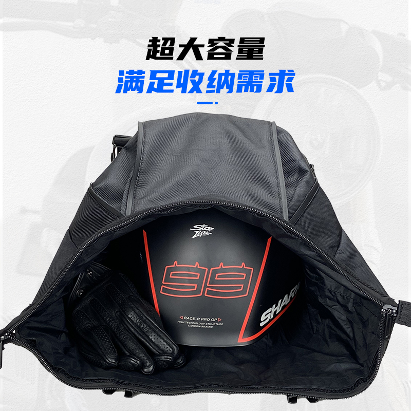 高档适用于隆鑫无极525r改装摩托车边包300R帆布包快拆包边箱全盔