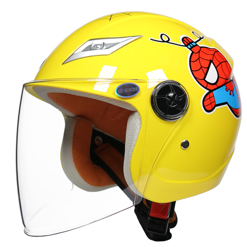 ORZ电瓶车儿童头盔夏季透气防风摩托车男女小孩子半盔可爱电动车