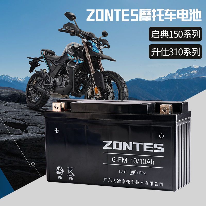 升仕ZT310-X1-X2-T1-T2-R1-R2摩托车蓄电池ZONTES启典KD150-U电瓶