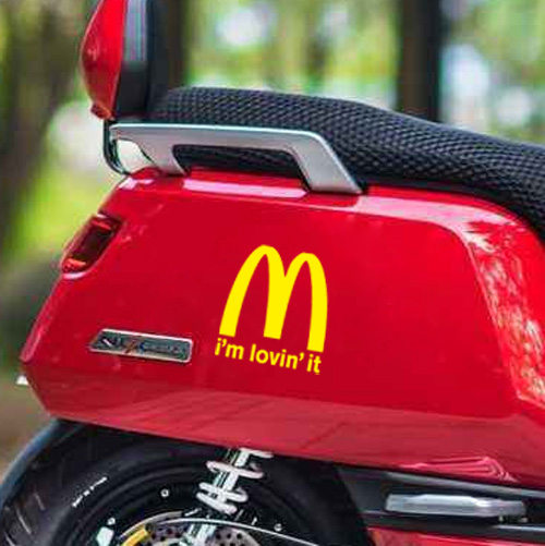 麦当劳标志logo小牛N1S Mqis mqi2 U+创意个性反光贴纸电动摩托车