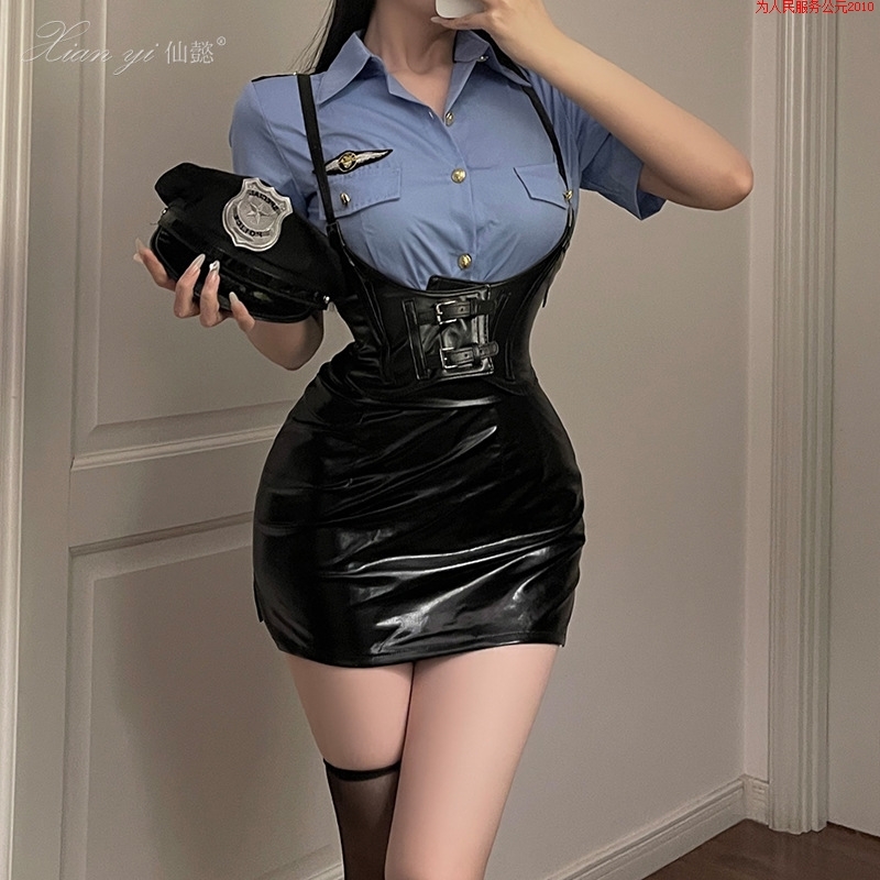 性感制服女服装警察包臀裙女警激情衣服免脱角色扮演服表演服