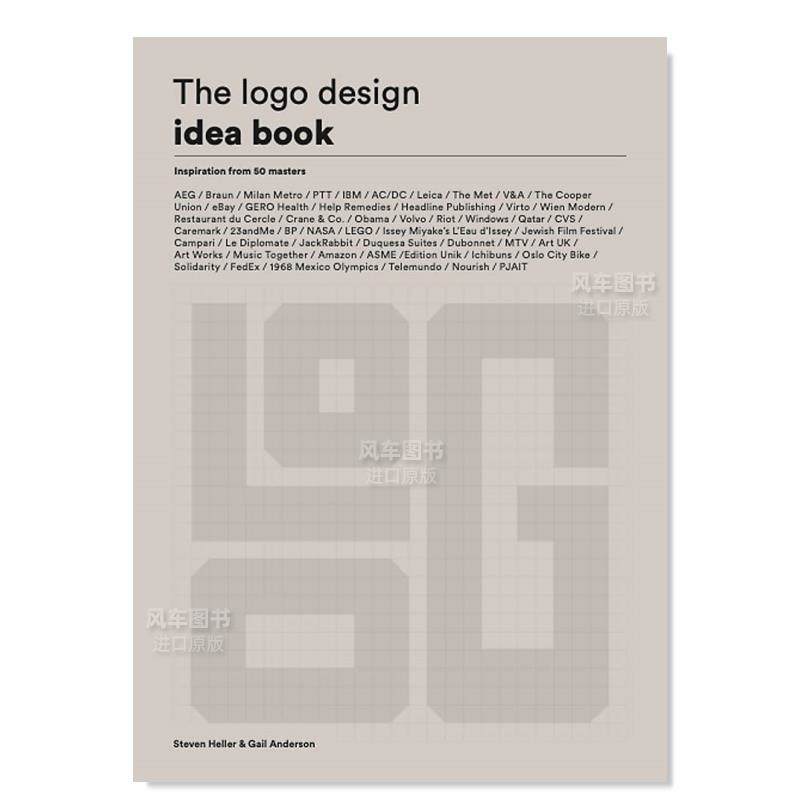 【现货】标志设计理念书英文字体图案标志平面设计平装进口原版外版书籍The Logo Design Idea Book