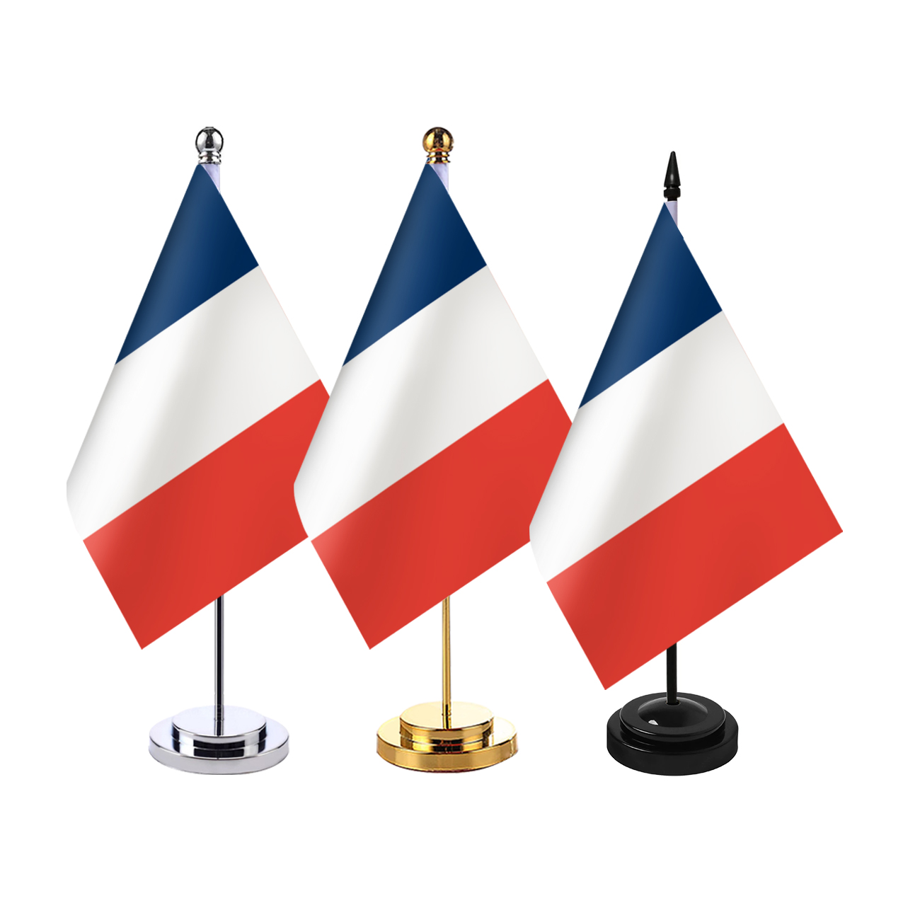 特价 法国国旗 办公室桌旗座桌面旗帜摆件室内单杆旗架会议室装饰