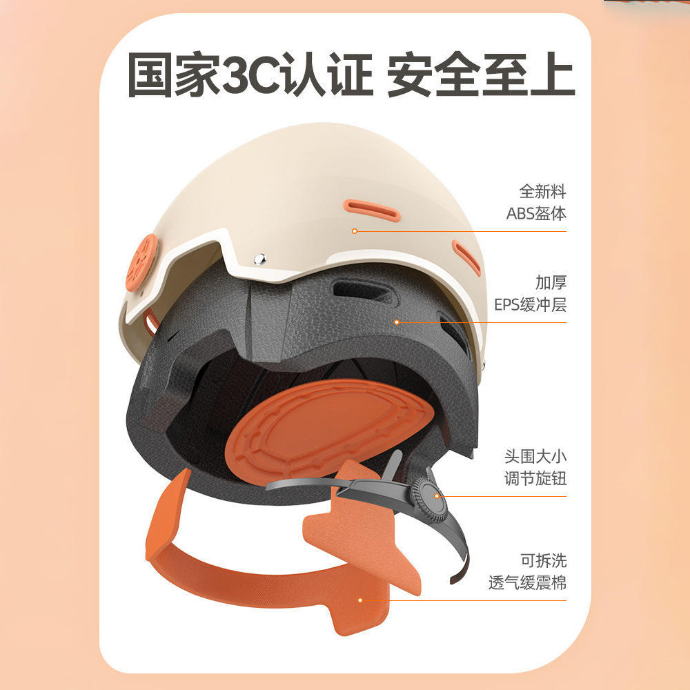 3C认证电动车TK02头盔摩托车头盔夏季半盔四季男女电瓶安全盔