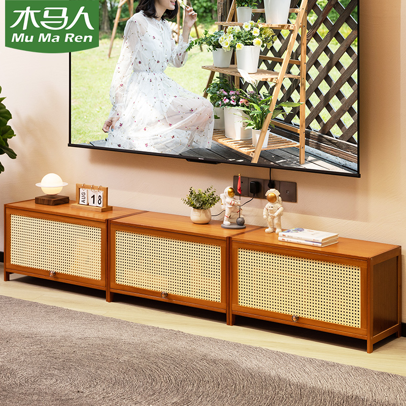 木马人电视柜简约现代茶几电视机柜组合客厅小户型非实木轻奢卧室