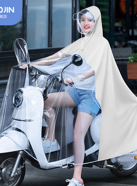 电动车雨衣母子新式双人女亲子全身防暴雨摩托电瓶车专用透明雨披