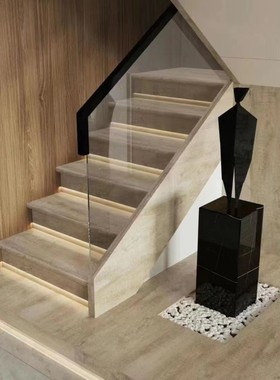 楼梯砖470X1200包加工可定制尺寸木纹砖沙岩仿古淋釉原槽梯级瓷砖