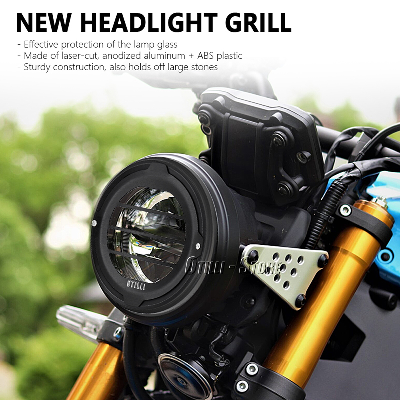 适用雅马哈XSR900改装件前挡风配件 摩托车改装大灯保护罩大灯网