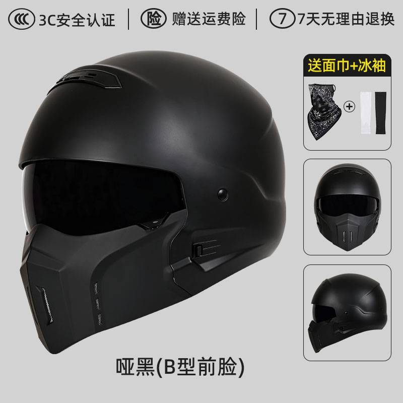 新款蝎子战士头盔大头围四季通用摩托车男女全盔踏板3C骑行机车组