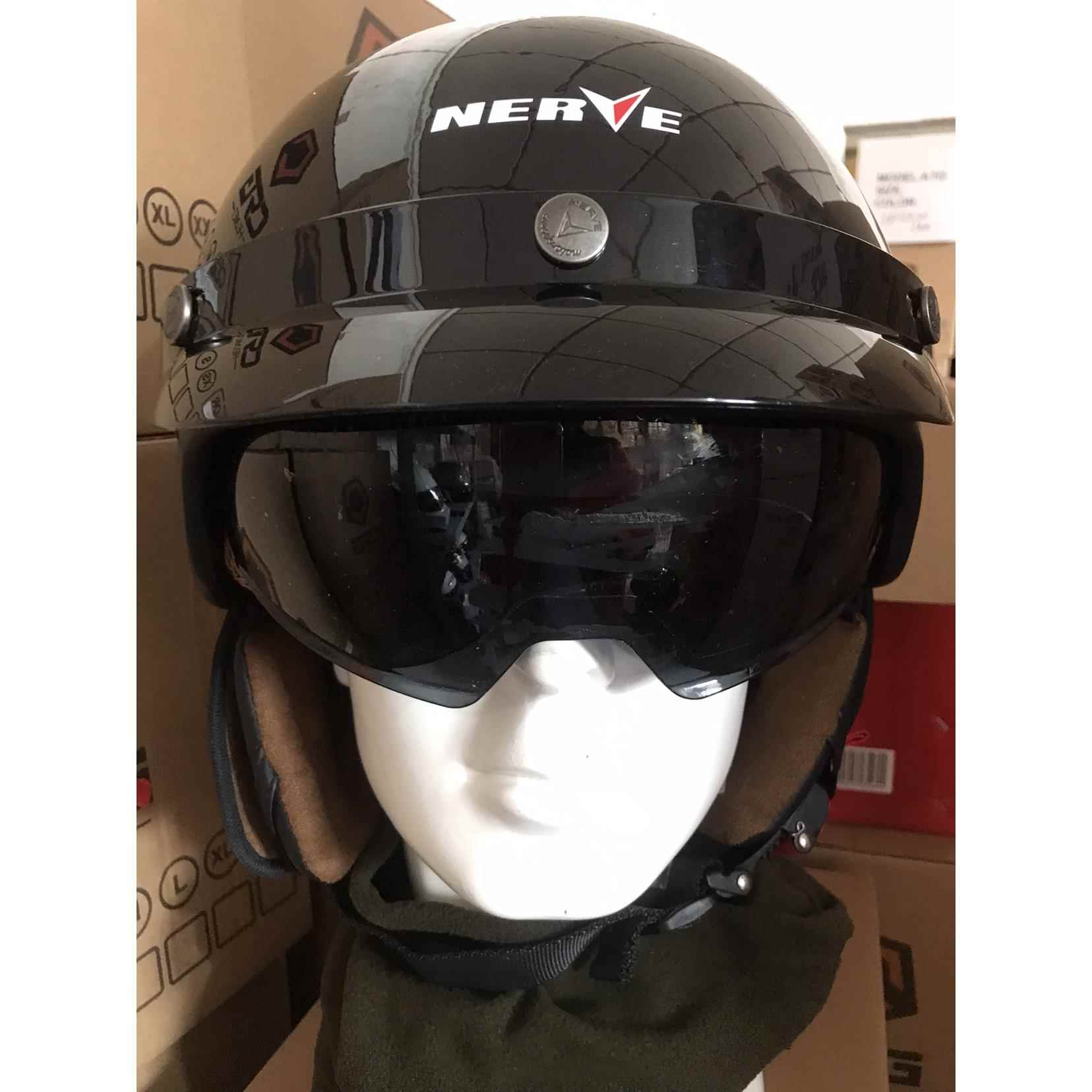 NERVE二分之一头盔，玻璃钢复合纤维头盔，摩托车头盔
