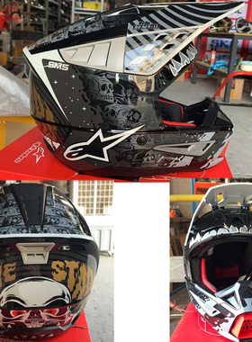 2023款Alpinestars越野摩托车头盔S-M5场地防摔拉力盔林道安全帽