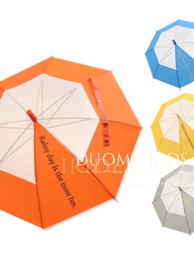 预 日本代.购 儿童雨伞透明伞下雨天快乐雨伞幼儿园小学生雨伞