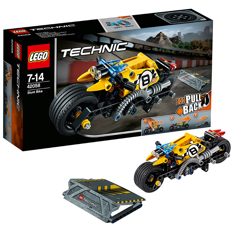 乐高LEGO科技机械组特技摩托车42058益智拼装小颗粒积木男孩玩具