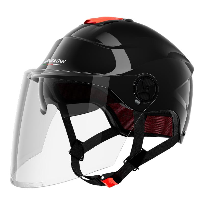 君豪龙3C认证电动车头盔男女士电瓶摩托车夏季防晒通用安全帽半盔