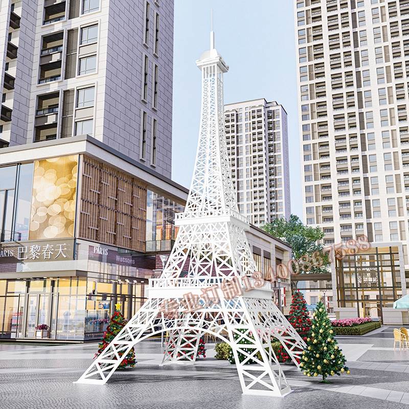 法国大型巴黎艾菲尔铁塔模型摆设道具埃菲尔摄影婚庆广场摆件户外