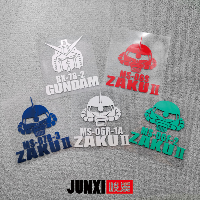 高达扎古RX-78车身装饰车贴ZAKU创意摩托电动车头盔机箱反光贴纸