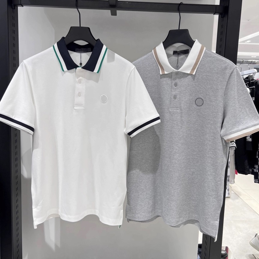 夏季韩国高尔夫男士新款上衣球服透气速干标志撞色运动POLO衫短袖