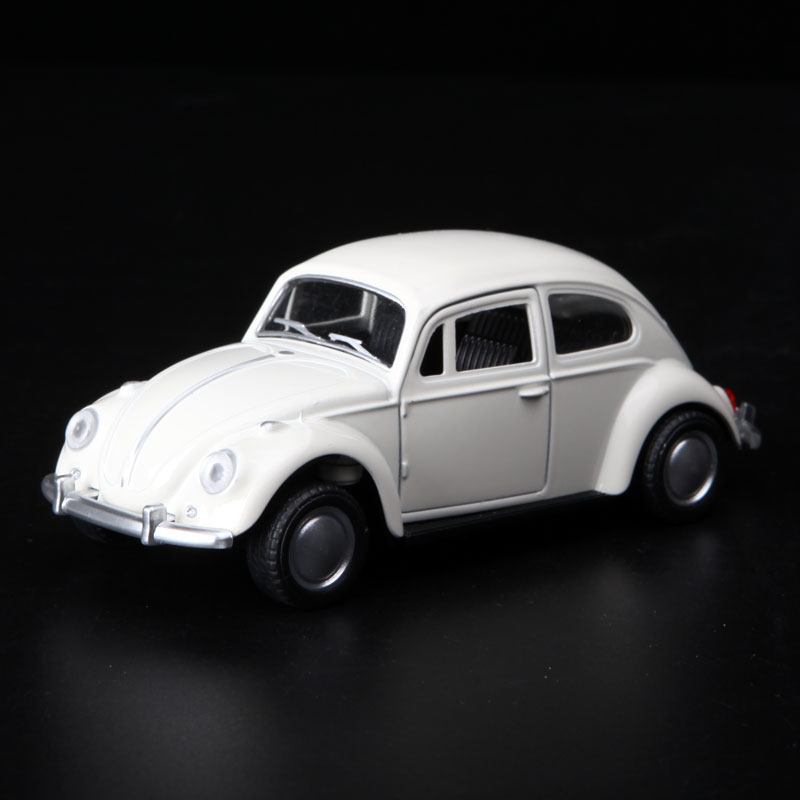 原厂 1/32 VW Beetle 大众甲壳虫 合金汽车模型 白色 饰品 可开门