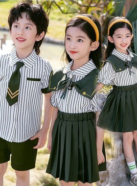 小学生校服拍照运动风可爱裙子jk六一朗诵毕业照韩版幼儿园园服