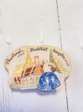 泰国磁贴新款手工树脂冰箱贴mcnets寺庙景点曼谷旅游纪念品新品