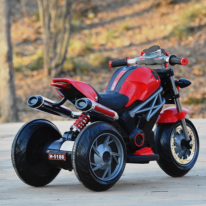 新款高档儿童电动摩托车玩具双驱充电2-3-4-5-6-7-8岁大号三轮小