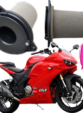 蛟龙200/400摩托车空滤芯国产H2跑车配件小忍者机车滤清器V6零件