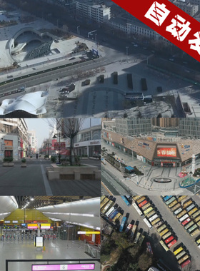 武汉疫情下萧条空旷的城市街道抗疫无人城市停止运转空城视频素材