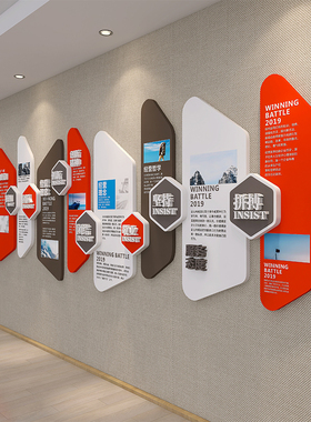 励志墙贴画公司企业文化背景墙面上办公室楼梯装饰修布置激励标语