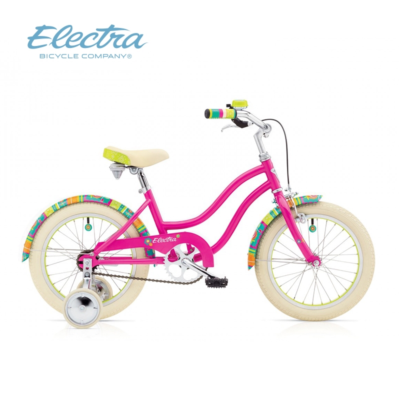 Electra儿童自行车女3-8岁女童单车公主款16寸小孩宝宝脚踏车子粉