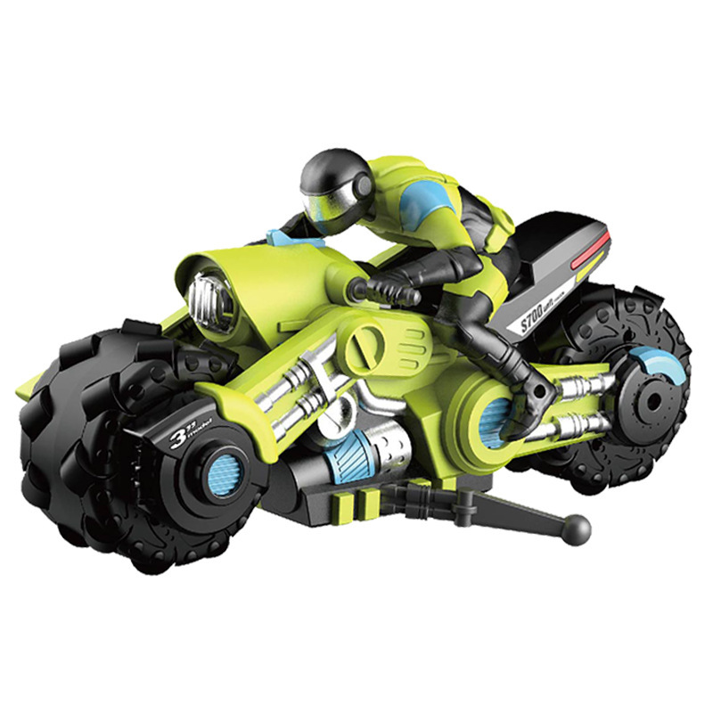 跨境新品1:10遥控特技摩托车平衡漂移遥控车儿童两轮摩托电动玩具