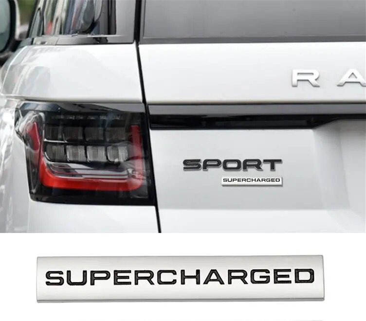 supercharged车贴标 适用于路虎揽胜 尊崇创世版  机械增压标 ABS