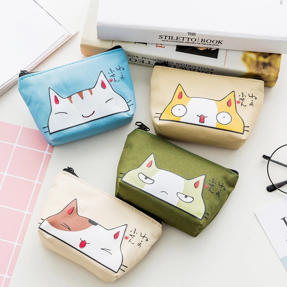 韩版表情猫可爱零钱包爆款地摊创意手拿硬币钥匙包收纳包