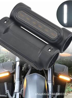 哈雷摩托车复古改装LED铝合金1.25-1.3寸护杠灯日行灯转向灯转灯