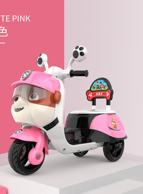 新款儿童电动摩托三轮车男孩宝宝电瓶车可手推充电小孩玩具车童车