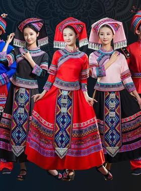 三月三民族服装成人广西壮族传统服饰女少数名族新款舞台装演出服