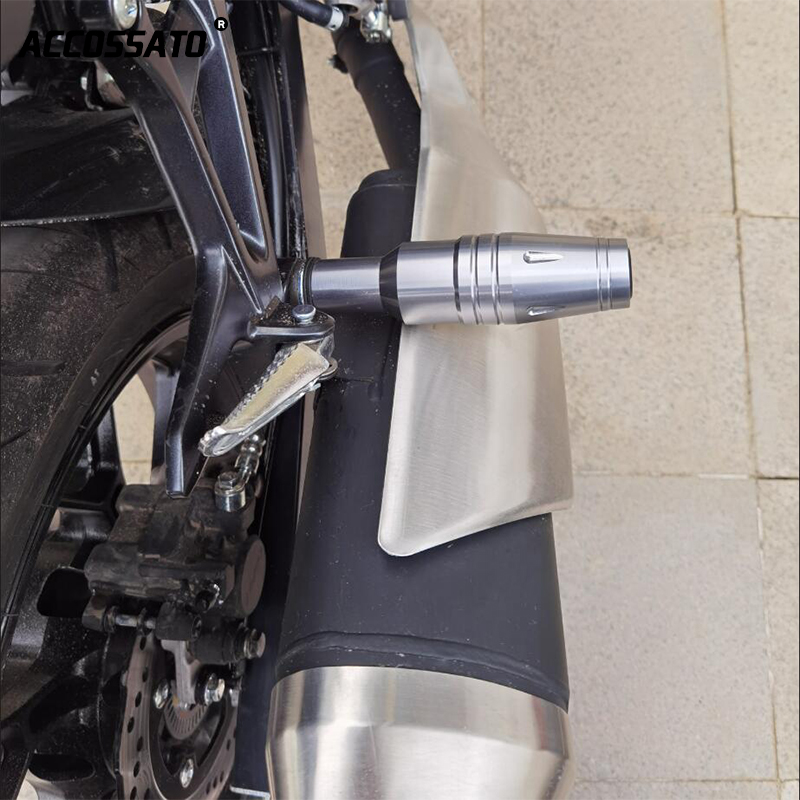适用豪爵DR300摩托车DR150/160改装配件XCR排气管防摔胶防摔杆棒