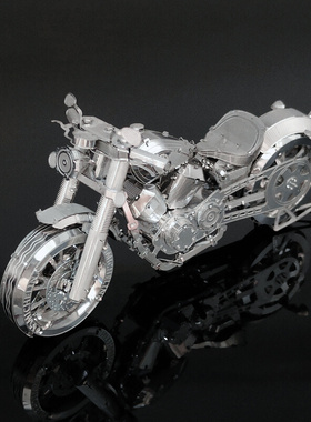 摩托 车3D立体金属拼图DIY手工制作益智拼装模型成人玩具