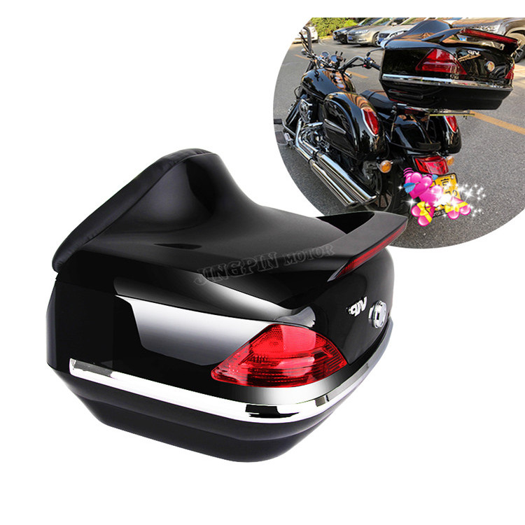 摩托车雅马H 力帆v16大太子奔尾箱电动车后备箱防水带LED灯放头盔