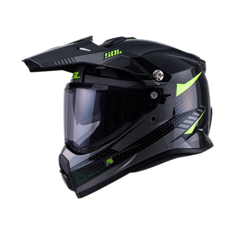 新款进口SOL摩托车头盔复合纤维越野拉力盔双镜片高阶赛车男全盔S