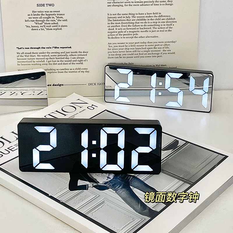 智能数字闹钟LED时钟ins风桌面学生用电子钟表台式时间显示计时器