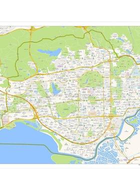 深圳市福田区地图 高清定制2022城市街道交通卫星办公会议室挂图