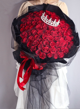 11朵19朵33红玫瑰礼盒鲜花速递鄂尔多斯市东胜区康巴什区同城上门