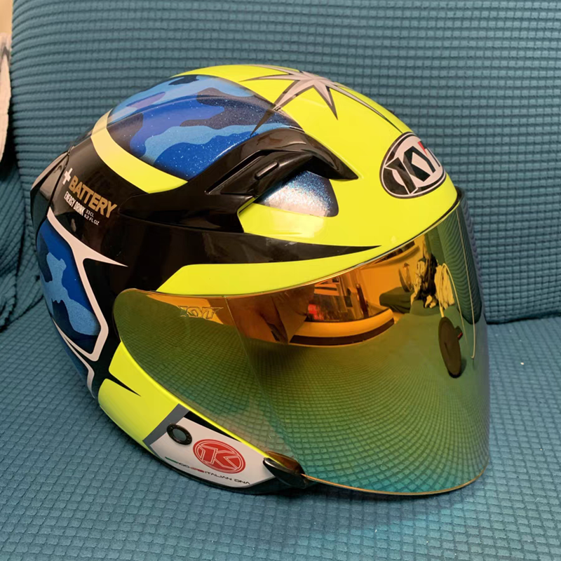 KYT GP头盔镜片原装电动车摩托半盔通用男女PC材质十色高清防护