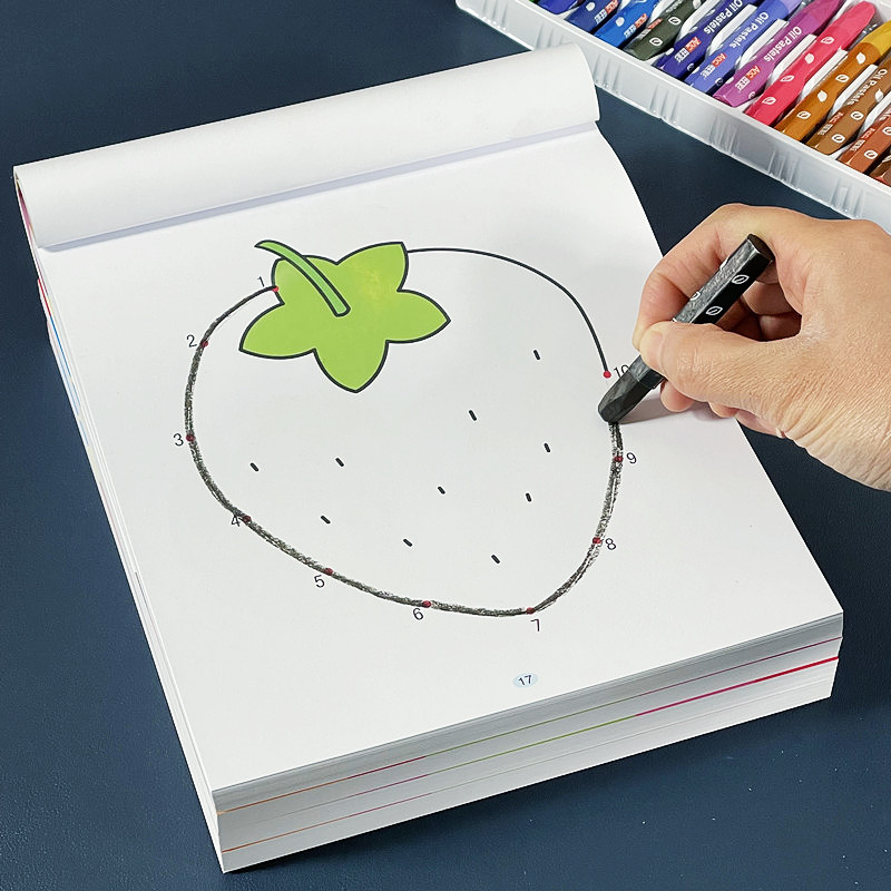 幼儿园数字连线图画本连点成画3-6岁宝宝控笔训练幼儿学画画4儿童