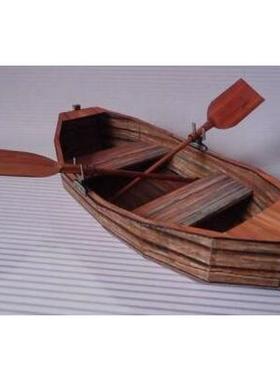 儿童手工折纸DIY拼装立体3D纸质模型制作仿真船模卡通小船小木舟