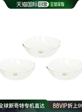 【日本直邮】Adelia 玻璃碗 3件装 直径约13×高4.5cm 日本产 P-6